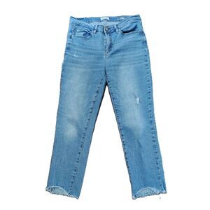 Nicole Miller SOHO High Rise Skinny Crop Sz 8 Women's Stretch Light Wash Jeans